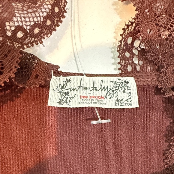 Free People Intimately Power Play Lace Trimmed Camisole in Cocoa - Picture 10 of 11